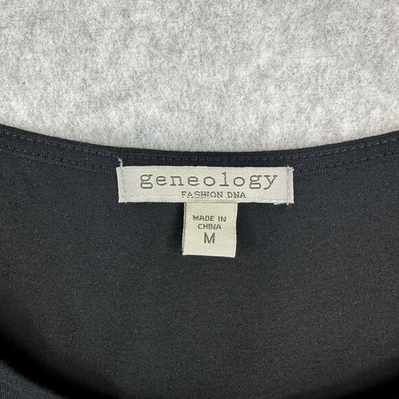 Genealogy Fashion DNA Top Womens Size Medium Black Sleeveless Pullover Tank - Picture 3 of 7